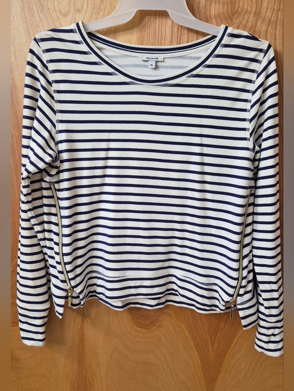 Stella & Dot  long sleeve mostly cotton top